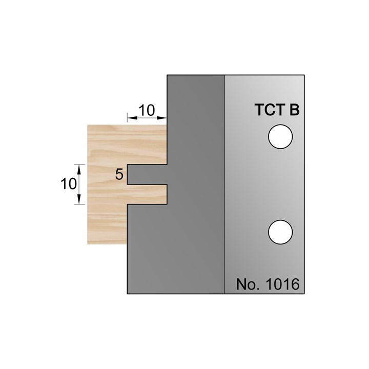 10 x 5mm Glue Joint Profile Cutter in TCT  - 1016