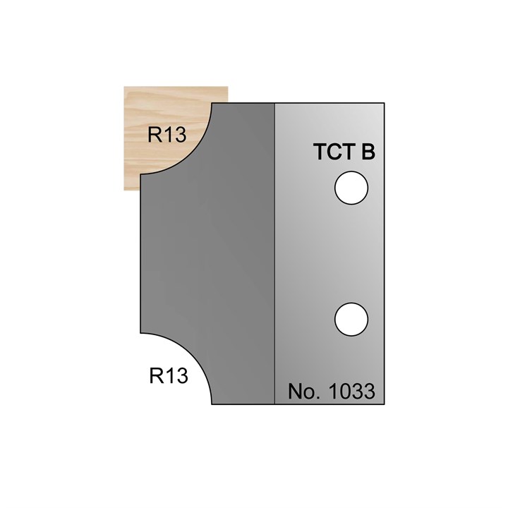 R13 Ovolo Profile Cutter in TCT - 1033