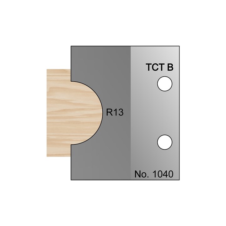 26mm Dia (R13) Nosing Profile Cutter in TCT - 1040