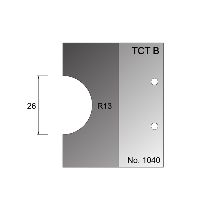 26mm Dia (R13) Nosing Profile Cutter in TCT - 1040