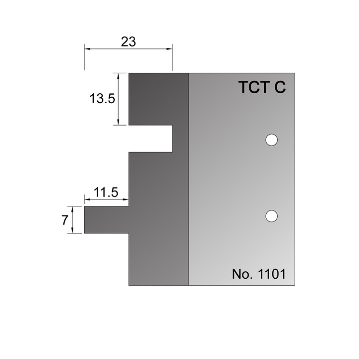 7 x 11.5mm Tongue & Groove Profile Cutter in TCT - 1101