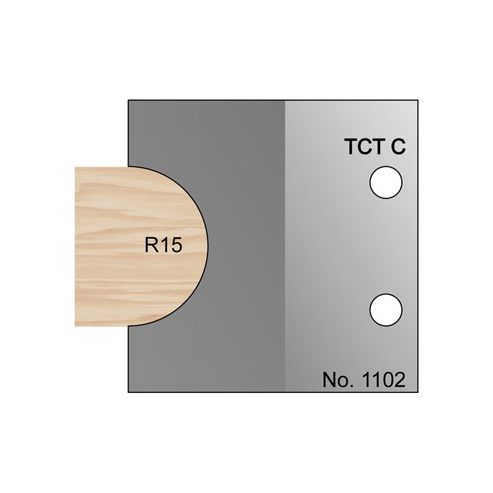 30mm Dia (R15) Nosing Profile Cutter in TCT - 1102