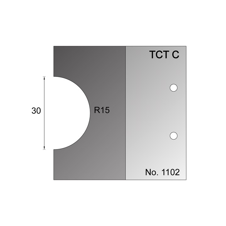 30mm Dia (R15) Nosing Profile Cutter in TCT - 1102