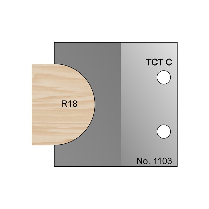 36mm Dia (R18) Nosing Profile Cutter in TCT - 1103