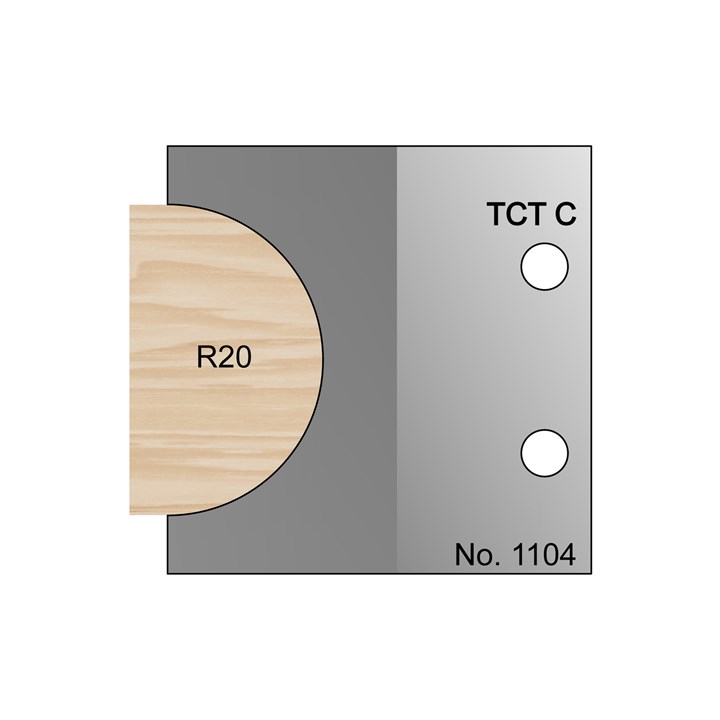 40mm Dia (R20) Nosing Profile Cutter in TCT - 1104