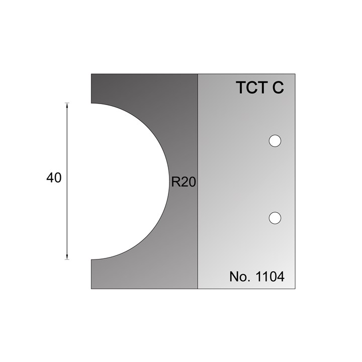 40mm Dia (R20) Nosing Profile Cutter in TCT - 1104