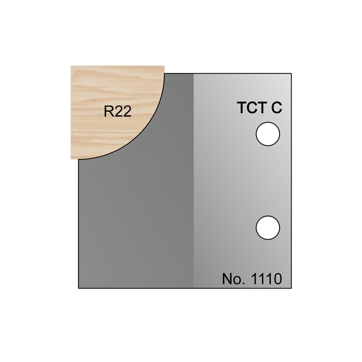 R22 Ovolo Profile Cutter in TCT - 1110