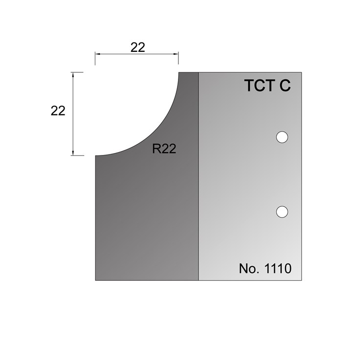 R22 Ovolo Profile Cutter in TCT - 1110