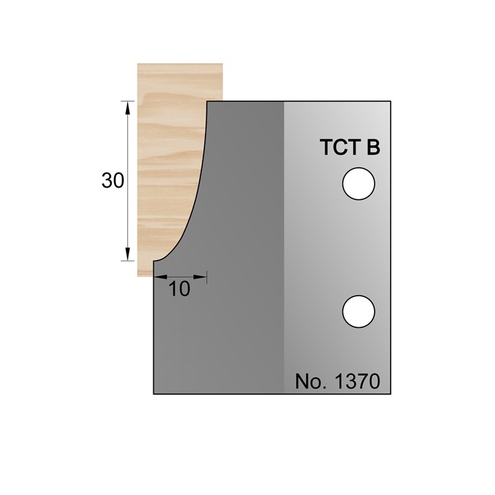 30 x 10mm Skirting Profile Cutter in TCT - 1370