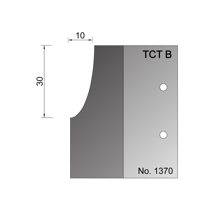 30 x 10mm Skirting Profile Cutter in TCT - 1370
