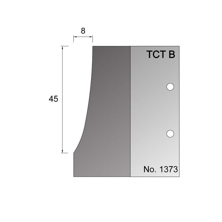 45 x 8mm Skirting Profile Cutter in TCT - 1373