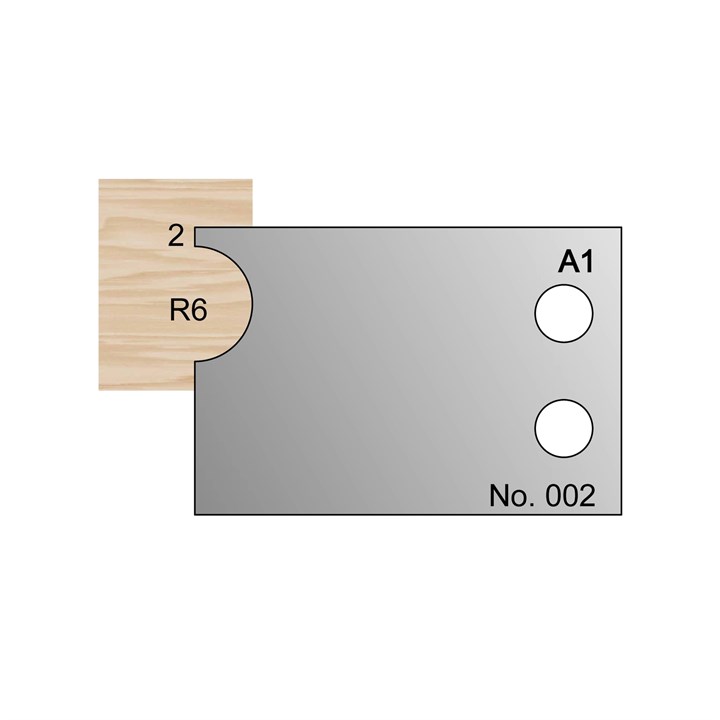 R6 w/ 2mm Quirk Cockbead Profile Cutter in HSS - 002