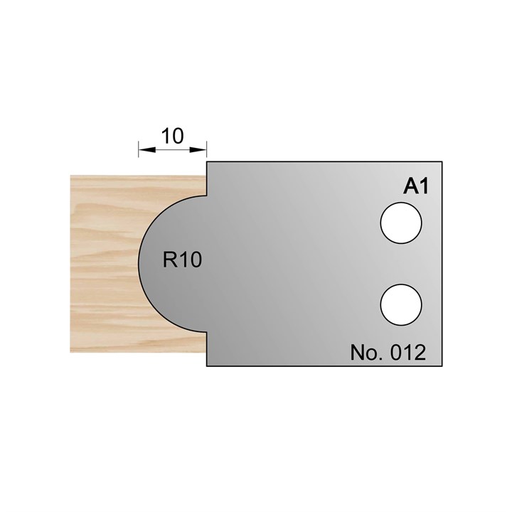 R10 Convex Profile Cutter in HSS - 012