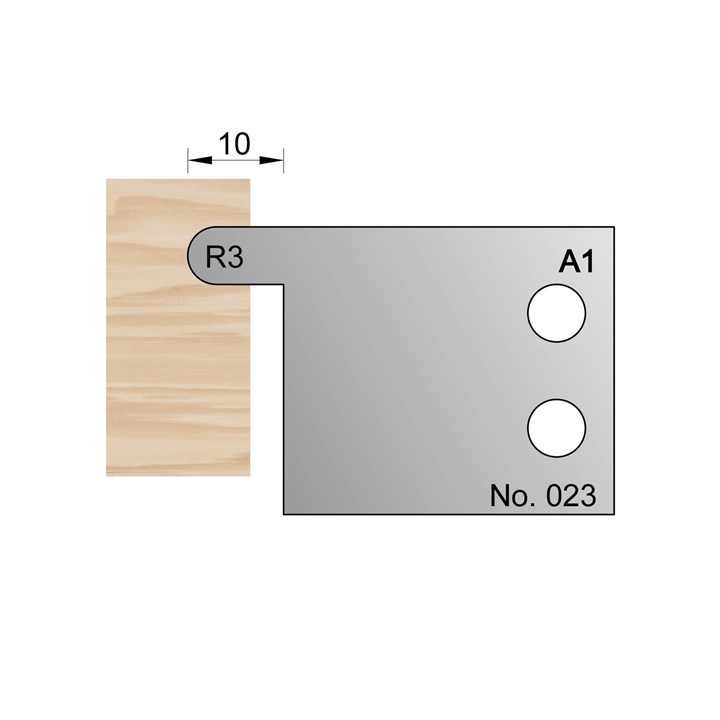 10mm & R3 Drip and Groove Profile Cutter in HSS - 023