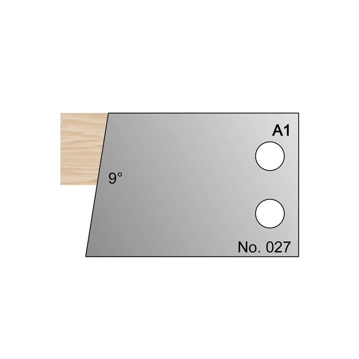 9 Degrees Bevel Profile Cutter in HSS - 027