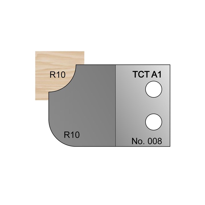 R10 Ovolo Profile Cutter in TCT - 008
