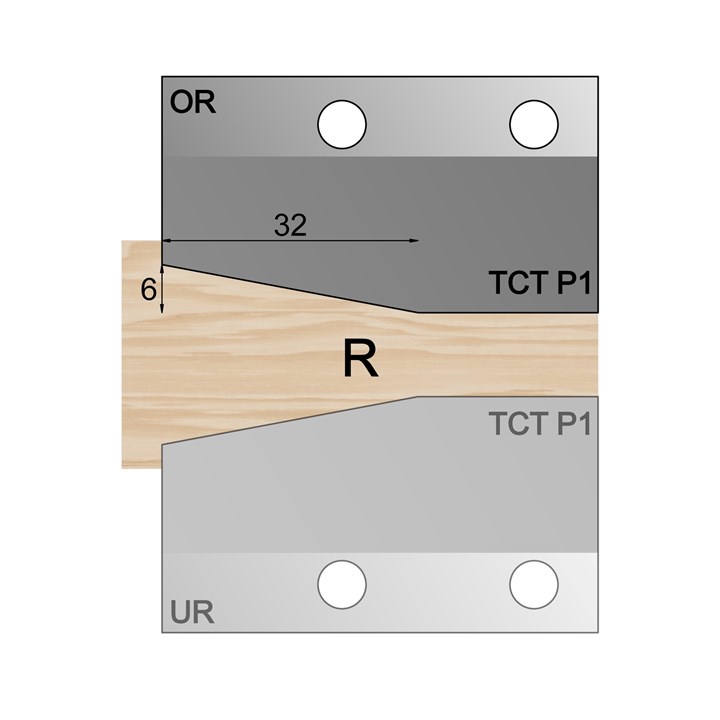 OR - Over-wood 32 x 6mm Panel Cutter in TCT