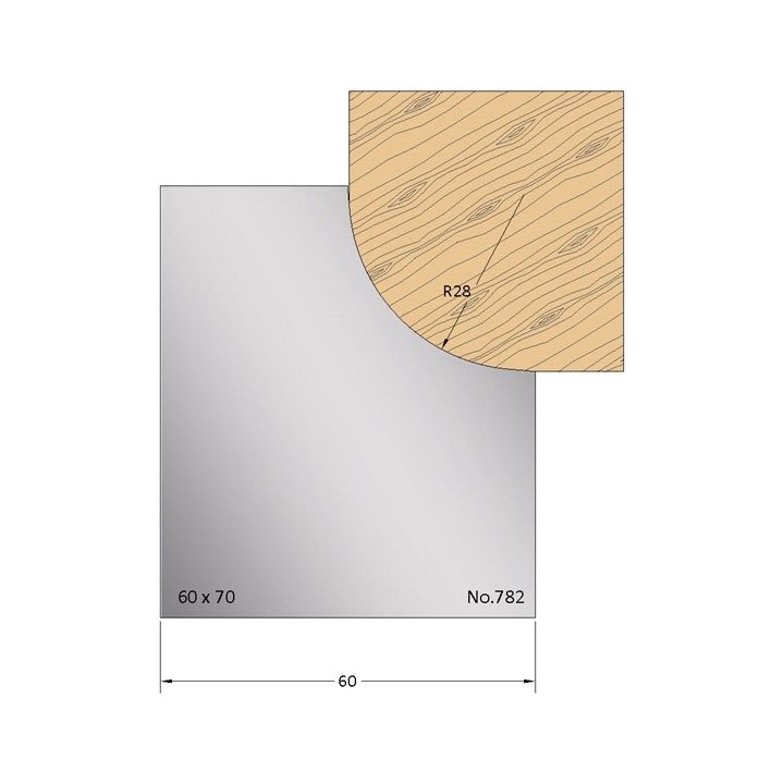 R28 Serrated Profile Cutter in HSS - 782