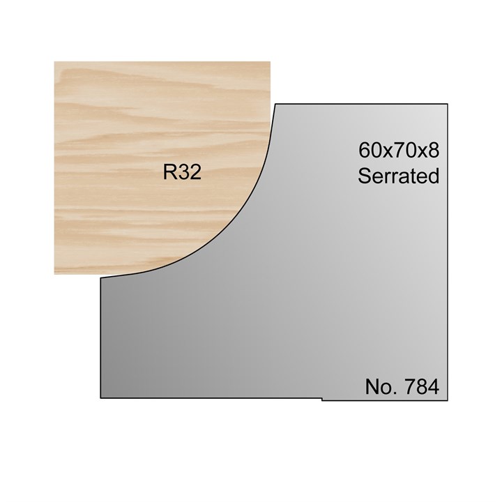 R32 Serrated Profile Cutter in HSS - 784