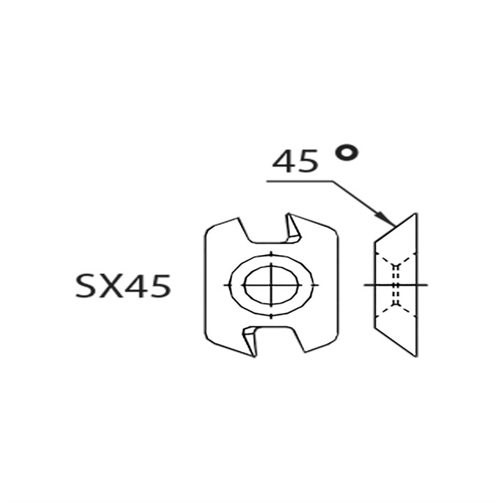 45° Deg Bevel Tip SX