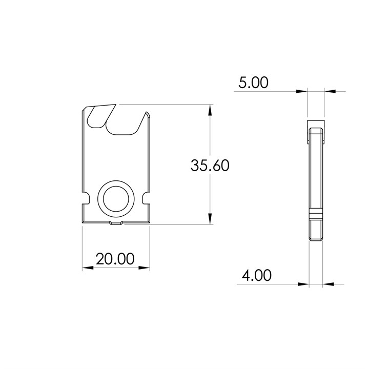36 x 20 x 5 mm MAN Long Groover with Location Notch