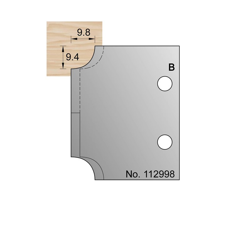 9.4 x 9.8mm Ovolo Profile Cutter in HSS - 112998 (Prev. 66106)