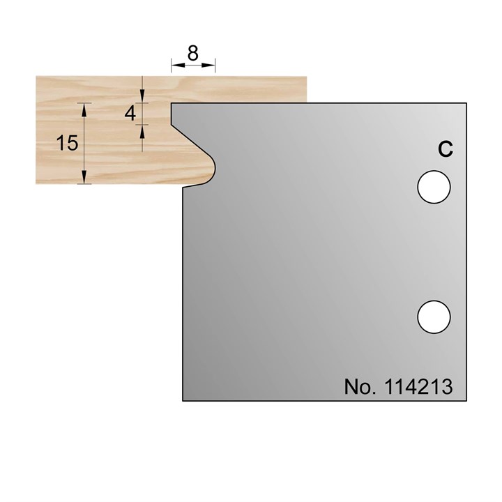 15 x 8mm Finger Pull Profile Cutter in HSS - 114213