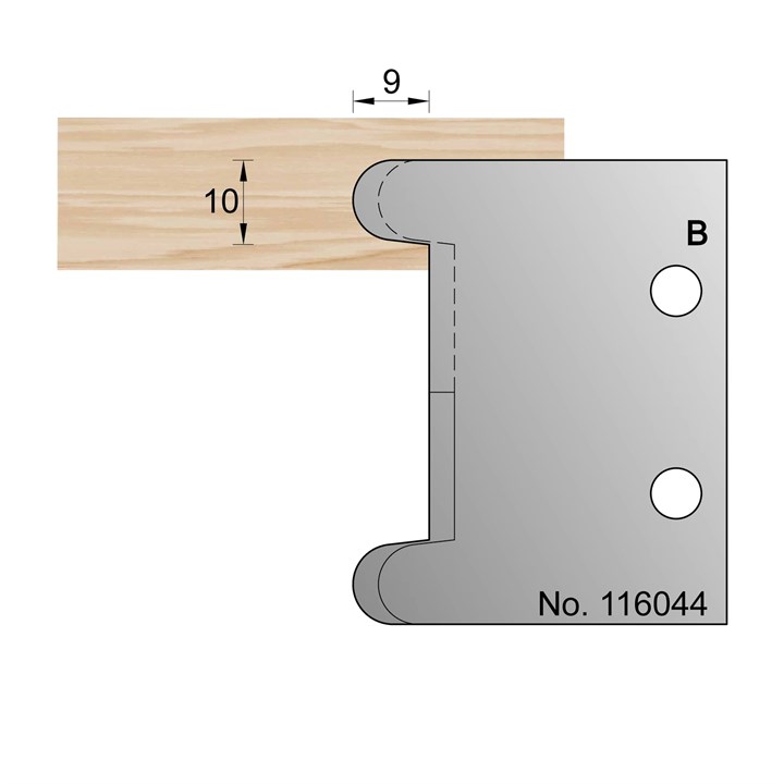 10 x 9mm Finger Pull Profile Cutter in HSS - 116044