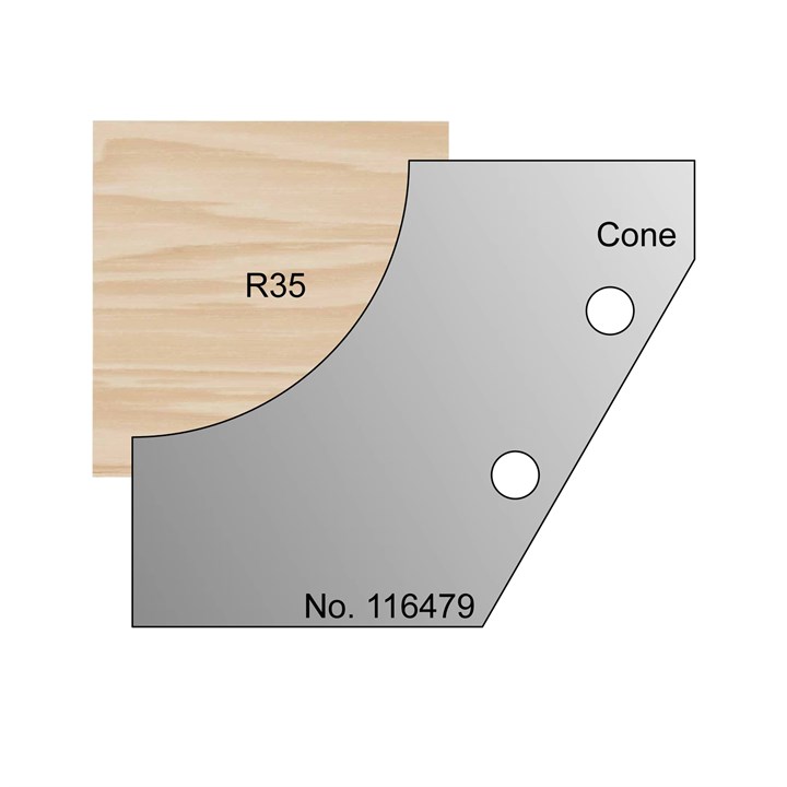 35mm Radius (R35) Quarter Circle Profile Cutter in HSS - 116479