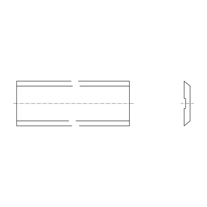 80 x 8 x 1.5 Rebate Blade with face groove