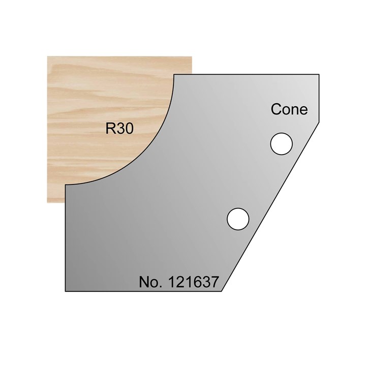 30mm Radius (R30) Quarter Circle Profile Cutter in HSS - 121637