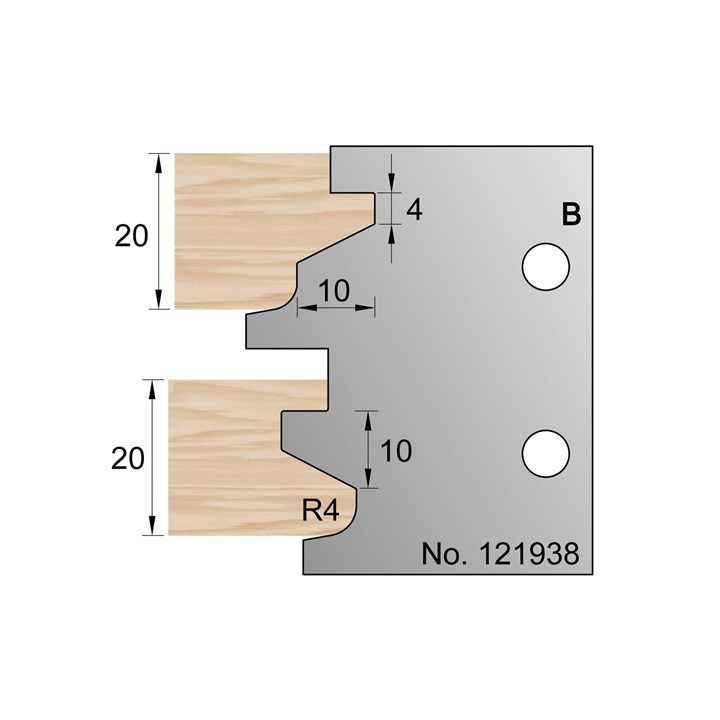 10 x 4mm Cladding Profile Cutter in HSS - 121938
