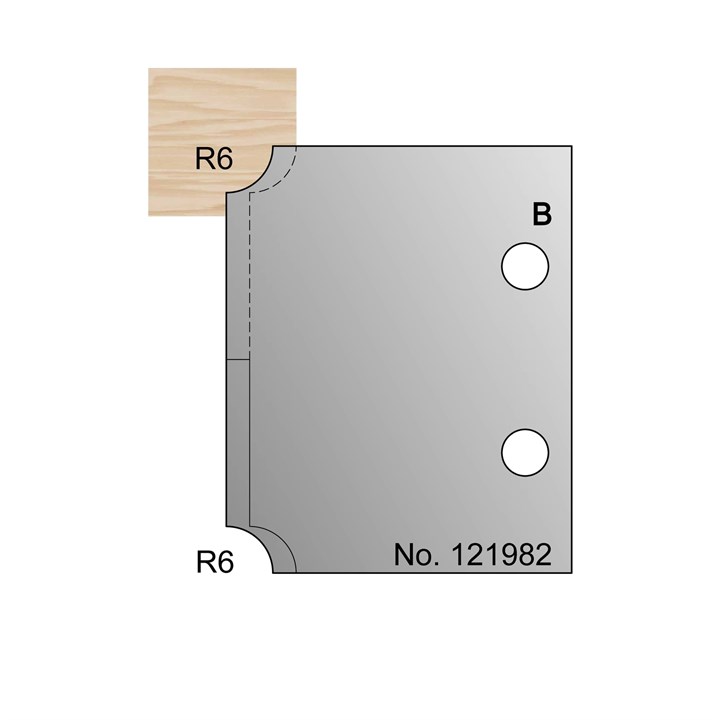 R6 Ovolo Profile Cutter in HSS - 121982