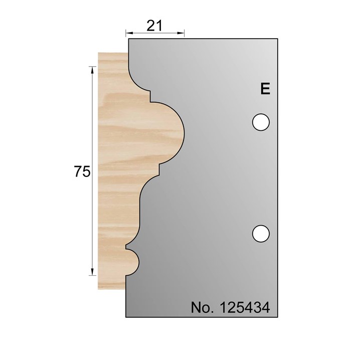 75 x 21mm Decorative Profile Cutter in HSS - 125434