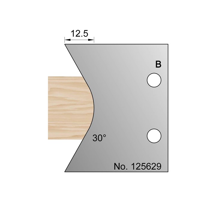 30 Degrees Concave Profile Cutter in HSS - 125629