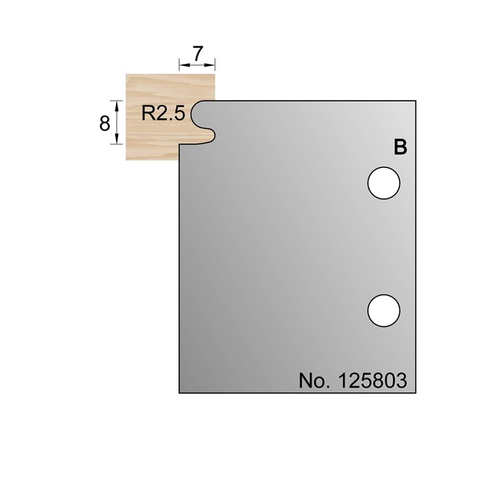 5mm Dia (R2.5) Cockbead Profile Cutter in HSS - 125803