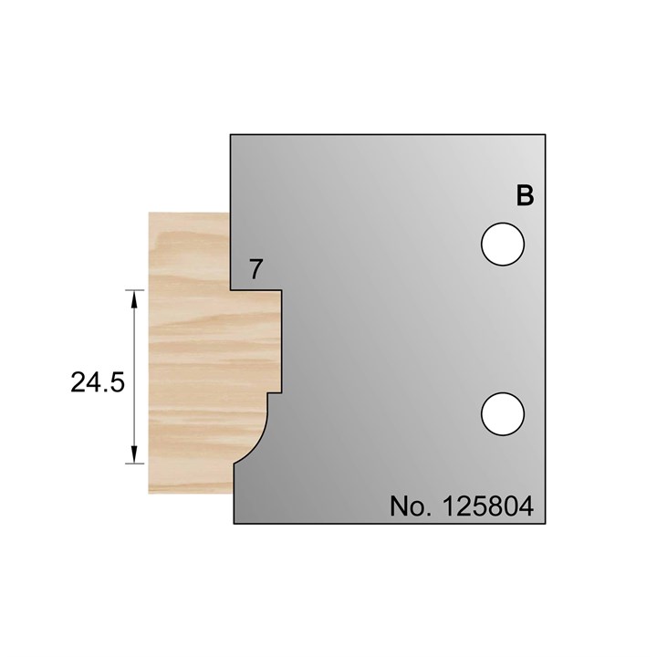 24.5 x 7mm Architrave Profile Cutter in HSS - 125804