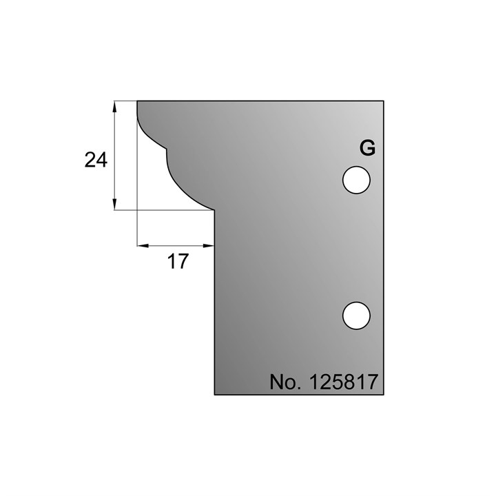 24 x 17mm Scribe Profile Cutter in HSS - 125817