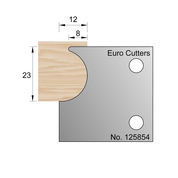 23 x 12mm Cockbead Profile Cutter in HSS - 125854