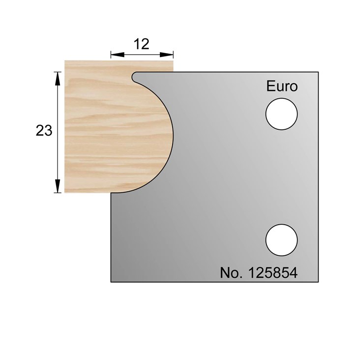 23 x 12mm Cockbead Profile Cutter in HSS - 125854