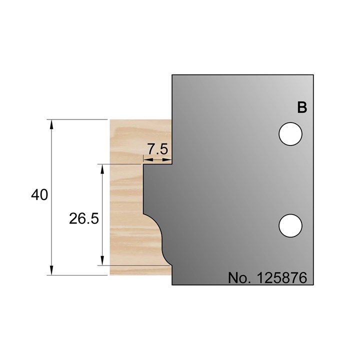 26.5 x 7.5mm Scribe Cutter in HSS - 125876