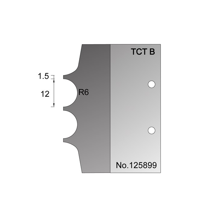 12mm Dia (R6) Reeding Profile Cutter in TCT - 125899
