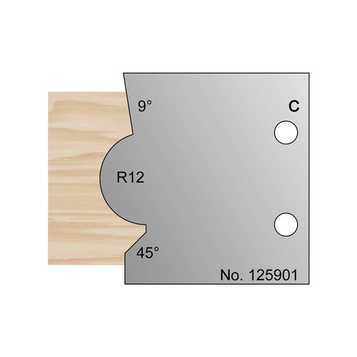 R12 Decorative Profile Cutter in HSS - 125901