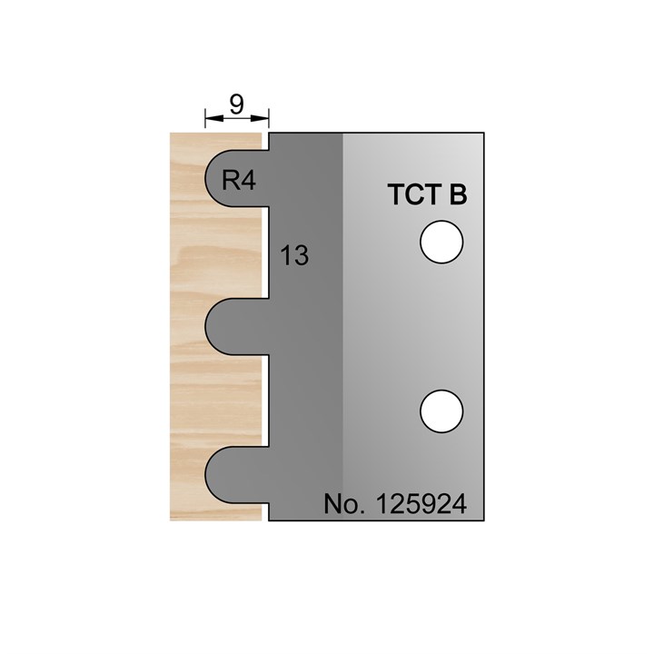 R4 Fluting Profile Cutter in TCT - 125924