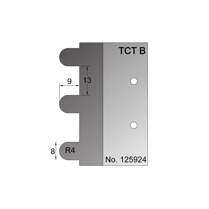 8mm Dia Fluting Profile Cutter in TCT - 125924
