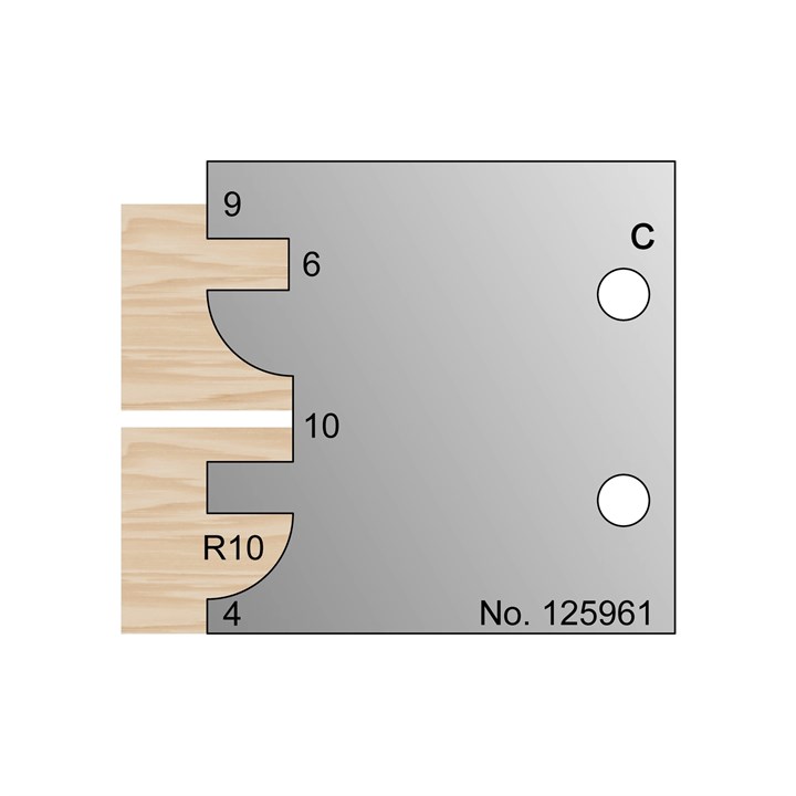 50 x 10mm Tongue and Groove in HSS - 125961