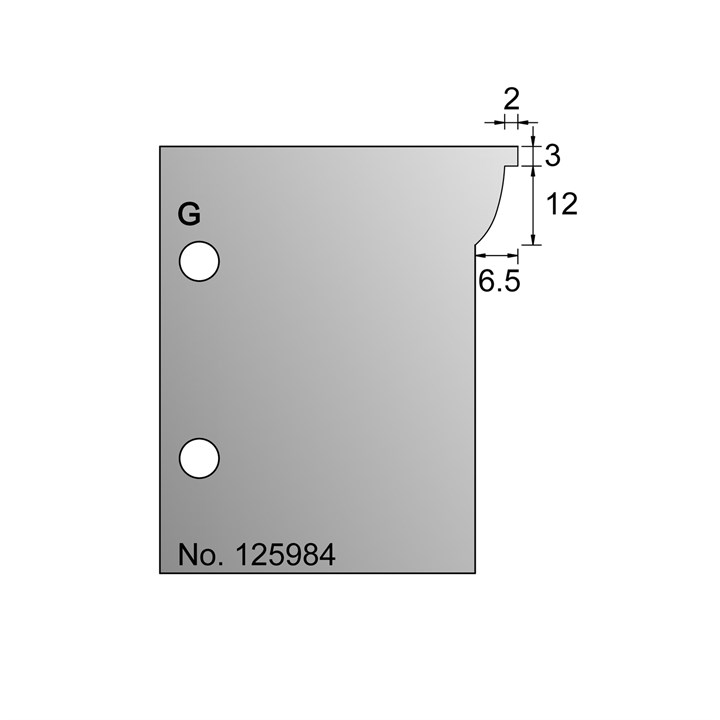 15 x 6.5mm Scribe Profile Cutter in HSS - 125984