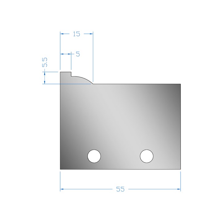 15 x 5.5 w/ 5mm Quirk Scribe Profile Cutter in HSS - 125996