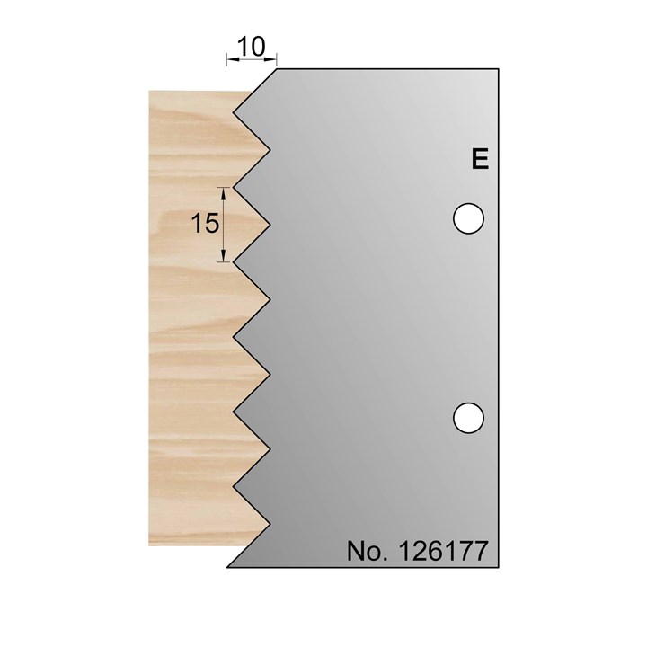 15 x 10mm Glue Joint Profile Cutter 126177C HSS - 126177