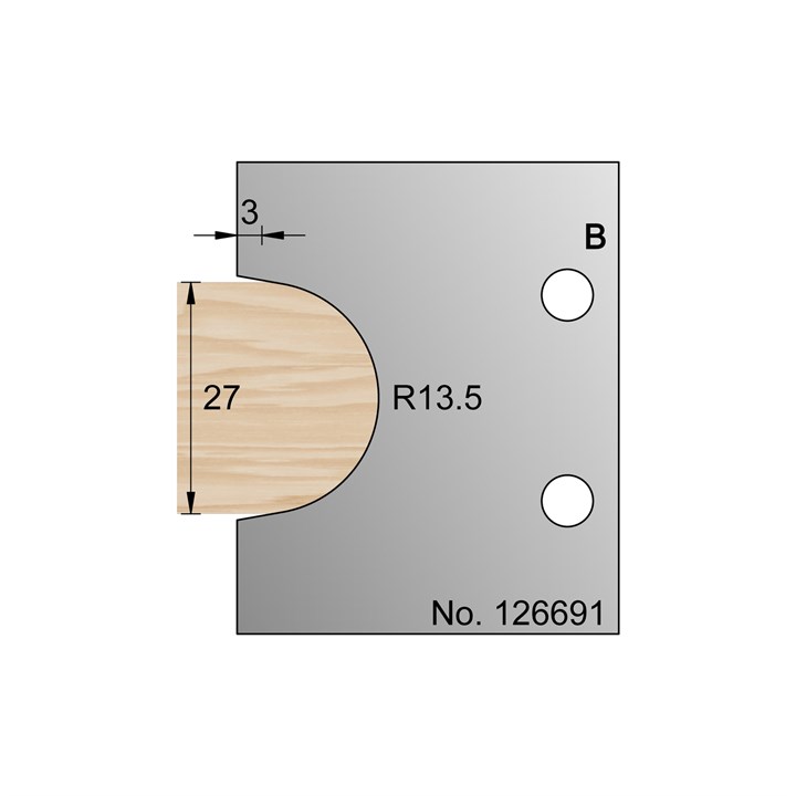 R13.5 Bullnose Profile Cutter in HSS - 126691